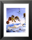 Traum, verursacht durch den Flug einer Biene um einen Granatapfel, eine Sekunde vor dem Aufwachen Poster von Salvador Dalí