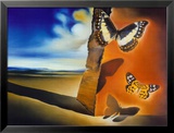 Paysage aux papillons Affiches par Salvador Dalí