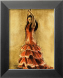 Ballerina di flamenco Poster di Caroline Gold Ballerina di flamenco Poster di Caroline Gold