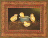 Chicks with Water Prints by Kim Lewis
