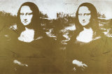 Two Golden Mona Lisas Plakater af Andy Warhol