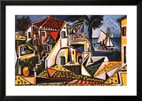 Mediterraans landschap Print van Pablo Picasso Mediterraans landschap Print van Pablo Picasso