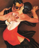 Femme au Robe Rouge Posters by Juarez Machado