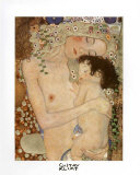 Mutter und Kind Poster von Gustav Klimt