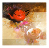 Still Life with Red Teapot Posters by Spartaco Lombardo Still Life with Red Teapot Posters by Spartaco Lombardo