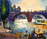Evening by the Seine Posters by Michael Leu