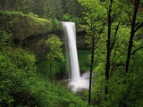 Waterfall Surrounded by Vegetation Photographic Print by Robert Glusic