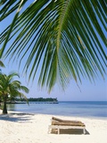 Deck Chairs on Beach Photographie par Ron Watts