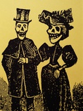 Mark Karrass - Detail Showing Skeletal Couple from El Gran Paneon Amoroso by Jose Guadalupe Posada Fotografická reprodukce