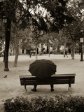 Person Under Umbrella at Madrid Park Photographic Print by Jack Hollingsworth