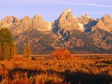 A Farm and the Teton Range Photographic Print by L. Clarke