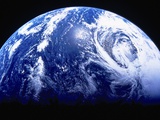 Planeta Tierra desde el espacio exterior Lámina fotográfica