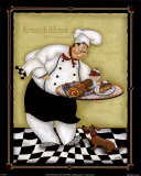 Chef sirviendo Pósters por Dena Marie