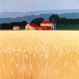 Autumn Wheat Field Affiches par Jacqueline Penney