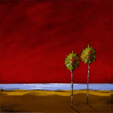 Red Sunset II Print by Katie De La Cruz