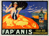 Fap Anis (c. 1930) Reproductions pour les collectionneurs par Delval 