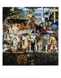 Débarquement des espagnols à Veracruz Posters par Diego Rivera