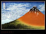 Red Fuji, Fine Wind Clear Morning Posters by Katsushika Hokusai