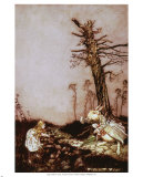 Alice and the White Rabbit Láminas por Arthur Rackham