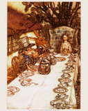 Loca fiesta del té Póster por Arthur Rackham