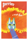 Perrier Poster van Bernard Villemot Perrier Poster van Bernard Villemot