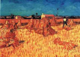 Harvest in Provence of Wheat Field with Sheaves, c.1888 Prints by Vincent van Gogh