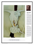 Meisterwerke des 20. Jahrhunderts, Georgia O'Keeffe: Rinderschädel mit Kaliko-Rosen Kunstdrucke von Georgia O'Keeffe