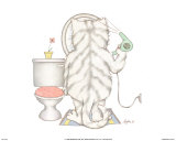 El cuarto de baño de los gatos II Láminas por A. Langston