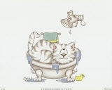 El cuarto de baño de los gatos IV Láminas por A. Langston El cuarto de baño de los gatos IV Láminas por A. Langston