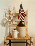 Chair with Jug and Flag Print by Cecile Baird