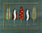 Lures and Bobbers IV Prints by Susan Clickner