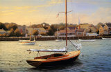 Bateau dans le port Poster par Sergio Roffo