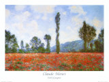Mohnfeld Poster von Claude Monet