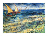 Seascape at Saintes-Maries, c.1888 Reprodukcje autor Vincent van Gogh Seascape at Saintes-Maries, c.1888 Reprodukcje autor Vincent van Gogh