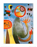Joan Miró - Echelles en Roue de Feu Traversant Plakát
