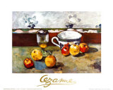 Nature Morte avec Pommes, Tasse et Verr Posters by Paul Cézanne