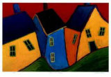 Three Crooked Houses Limited Edition by Carol Ann Shelton