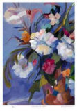 White Flowers in a Red Pot Edition limitée par Zora Buchanan