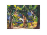 Man Reading Prints by Auguste Macke