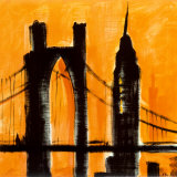 Amber Cityscape Posters by Paul Brent