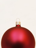 Red Christmas tree decorations Photographic Print