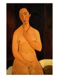 Seated Nude with Necklace Giclee Print by Amedeo Modigliani