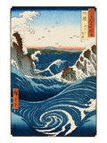 Tourbillon et vagues à Naruto, Province d'Awa Reproduction procédé giclée par Ando Hiroshige