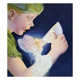 Book Illustration of Tinkerbell Saving Peter Pan by Roy Best Giclee Print