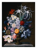 An Arrangement of Tulips, Narcissi, Auriculas, Poppies, Lilies, Columbines, Ranunculas, and Other F Giclee Print by J.A. Simson