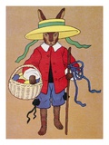 Italian Book Illustration of the Easter Rabbit Giclee Print