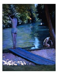 Bathers Preparing to Dive Giclée-tryk af Gustave Caillebotte Bathers Preparing to Dive Giclée-tryk af Gustave Caillebotte