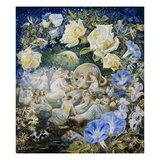 Fairies and a Field Mouse Giclee Print by Etheline E. Dell