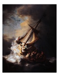 Le Christ dans la tempête sur la mer de Galilée Reproduction procédé giclée par Rembrandt van Rijn 
