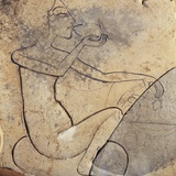 Sunk Relief of Egyptian Princess Eating a Duck Fotografie-Druck